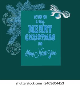 New Year pattern, Merry Christmas, illustration made in Illustrator