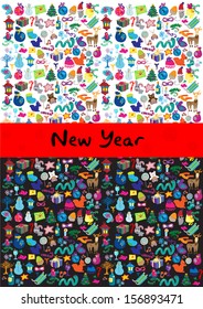 new year pattern set