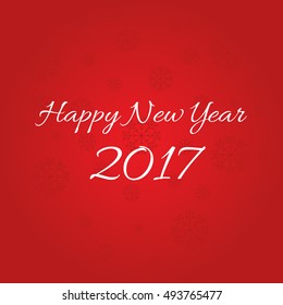 New year pattern. Snowflakes on a red background. Vector.