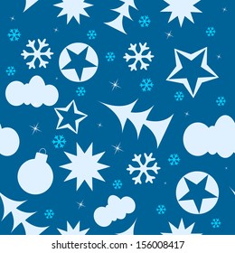 New Year pattern in a unique style. Vector illustration