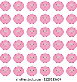 new year pig pattern vector background