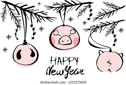 new year pigs