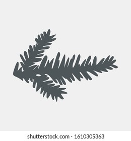 New year pine tree quality vector illustration cut