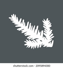 New year pine tree quality vector illustration cut