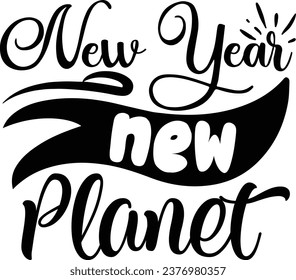 New year new planet, New year design