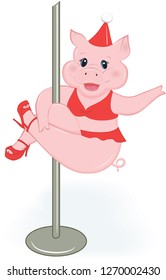 New Year pole pig