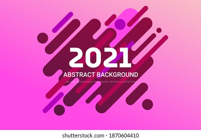 New year pop art minimalist abstract poster. 2021