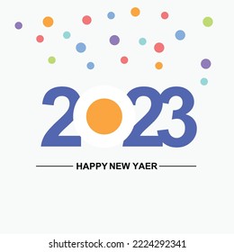 diseño de post de año nuevo 2023 escrito en palabras hermoso post 