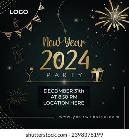 New Year Post Party template 