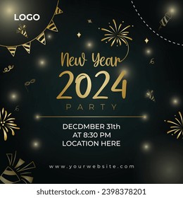 New Year Post Party template 