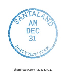 Sello postal de Año Nuevo de cancelación de sobres - 31 dic, imagen vectorial