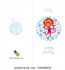 New Year postcard