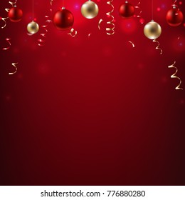 New Year Postcard With Gradient Mesh, Vector Illustration