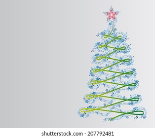 New Year postccard - Vector template of postcard