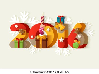 New year poster. Colorful design.