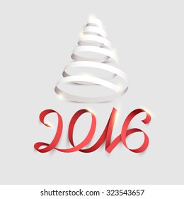 New year poster with red calligraphic inscription.