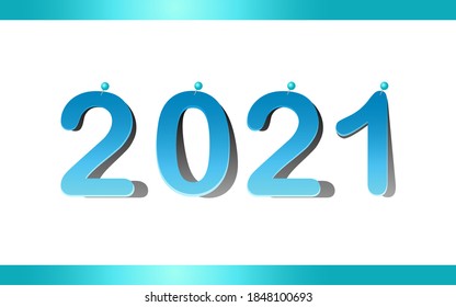  New Year. Poster template with number of the year.