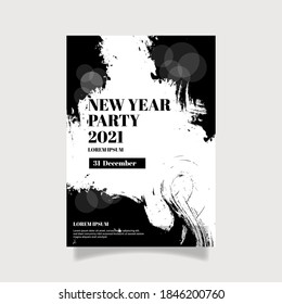 New year poster template. - Vector.
