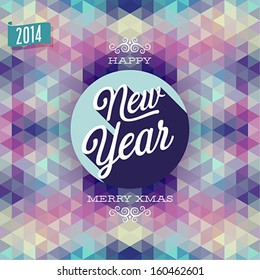 "New Year" Poster. Vector illustration.