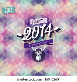 "New Year" Poster. Vector illustration.