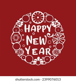 new year poster,logo, asia style