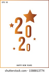 New Year posters with a simple touch and star motif