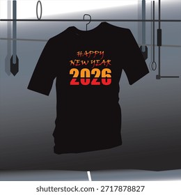 ano novo impressão pronto para o design da camisa