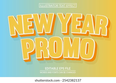 New Year Promo Text Effect.editable text effect