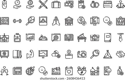 New year proposals icons High-Quality Vector Icons Collection with Editable Stroke. Ideal for Professional and Creative Projects