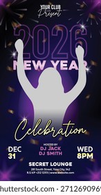 Año Nuevo Prty Flyer 2026