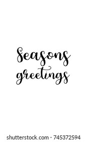 New Year Quote. Hand drawn holiday lettering. Modern brush calligraphy. Isolated on white background. Seasons greetings.