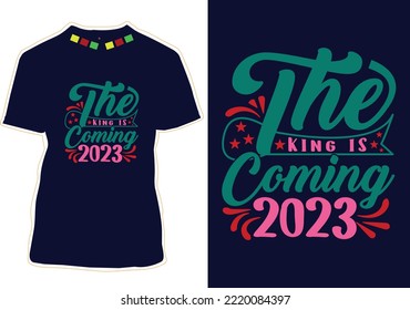 New Year Quotes T-shirt Design Vector