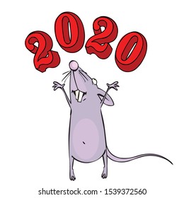 Ratte im Neujahr, Vektorgrafik