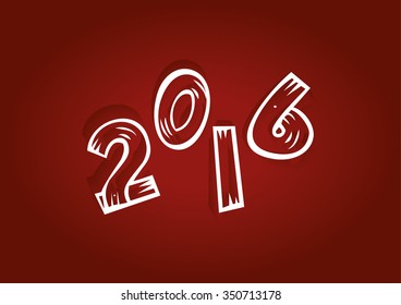 New year red vector background.