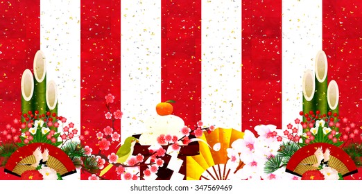 New Year New Year red and white background