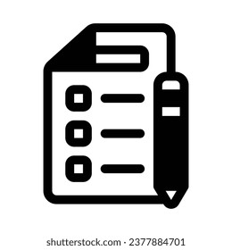 New Year Resolution Glyph Icon - Single Icon, Vector