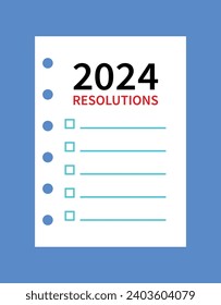 Resolución de Año Nuevo y Objetivos Destinados Icono plano Dibujo de dibujos animados Vector aislado para hacer Lista, Lista de comprobación, Lista de documentos de tareas