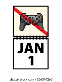 New year resolution - stop playing computer games. Quit gaming. Stop gaming.