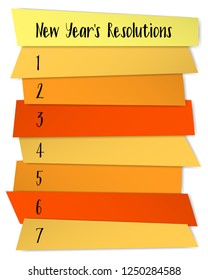 New Year Resolutions challenge vector template. Annual motivation banner design. Future resolution concept, goals for new year. List of blank memo notices. Purpose letter writing.