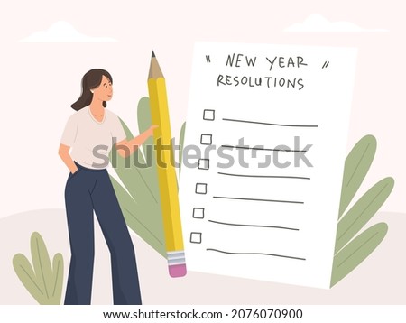 New year resolutions concept illustration