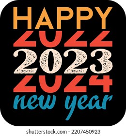 NEW YEAR RETRO T-SHIRT TEMPLATE DESIGN