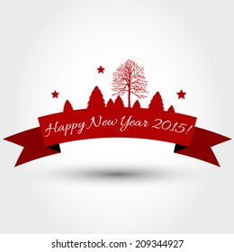 new year ribbon 2015. christmas concept