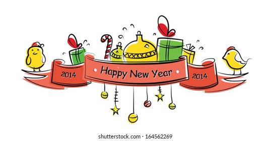 new year ribbon