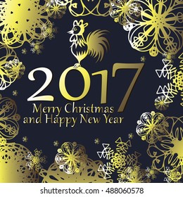 with the New year of the rooster 2017