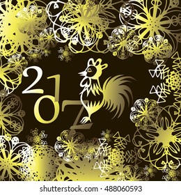 with the New year of the rooster 2017