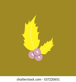 new year rowanberry Vector illustration christmas rowanberry