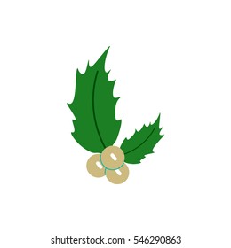new year rowanberry Vector illustration christmas rowanberry