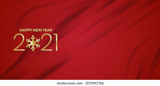 The New year sale. Advertising poster for the store. Discounts up to 50 percent. Red banner for website or flyer.