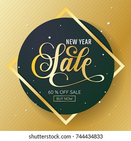 New Year sale Background Vector background for banner, poster, flyer