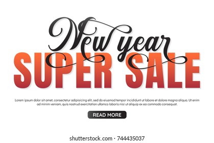 New Year sale Background Vector background for banner, poster, flyer